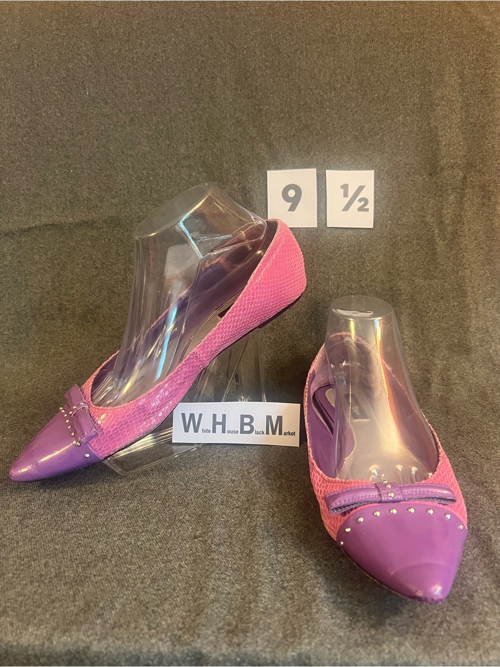Women's orchid Purple Pointed-Toe Flats with Stud Detail
